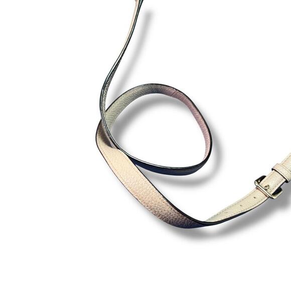 Kate Spade New York Crossbody Bag Nude Taupe Pebbled Leather Flap Purse - Picture 2 of 15